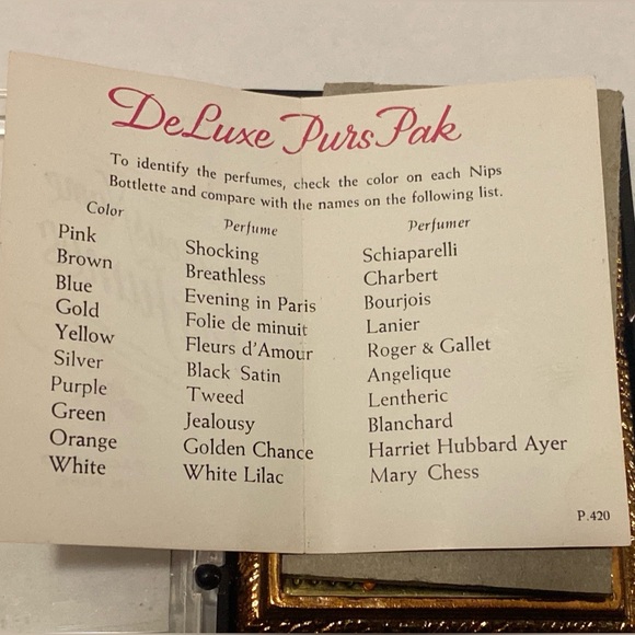 Famous Name Perfumes Packaged in Nips ~12 Glass Vials ~ Sample Set ~ Vintage. - Picture 11 of 12